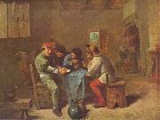 Adriaen Brouwer Kartenspielende Bauern in einer Schenke painting